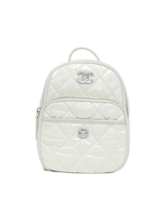 Buy Chanel Quilted Mini Duma Drawstring Backpack Grained  Chanel Backpack White